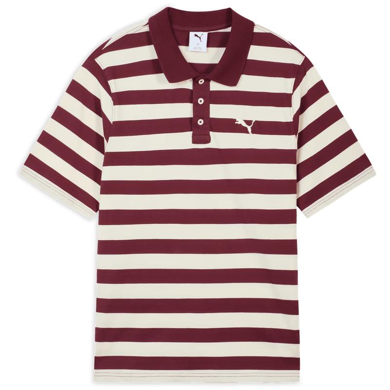 PUMA Unisex Retro Stripe Short Sleeve Polo Shirt