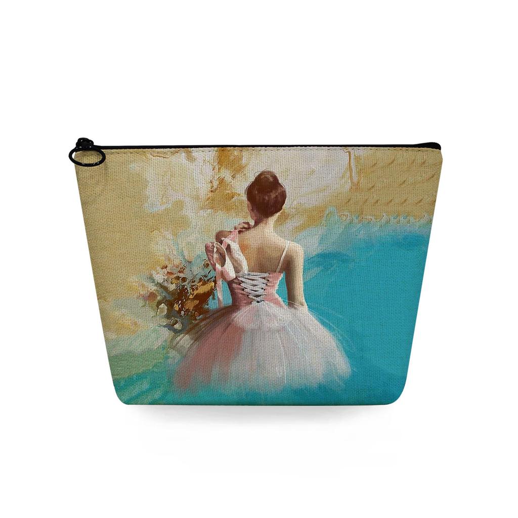 Women Ballet Girl Print Cosmetic Bag Toiletries Organize Travel Storage Case  6368