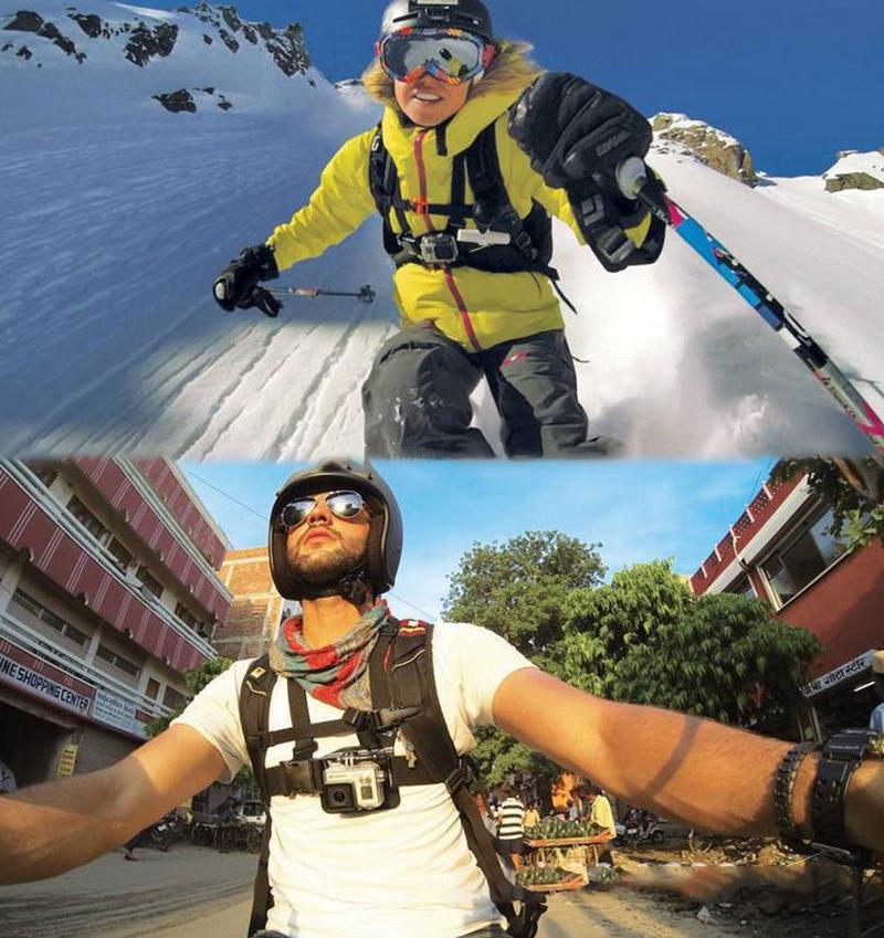 Wysokiej Jakości Pasek na Klatkę Piersiową GoPro Widok z Pierwszej Osoby Uchwyt na Telefon Regulowany Wytrzymały do Nagrywania Bez Użycia Rąk