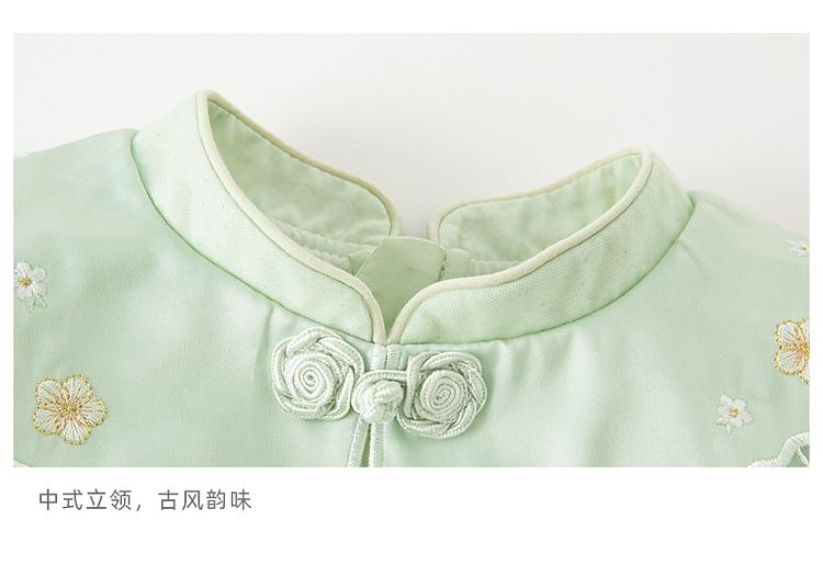 David Bella Girls' Hanfu Dress Spring Dress Children's Dress Baby Chinese Style Princess Dress
