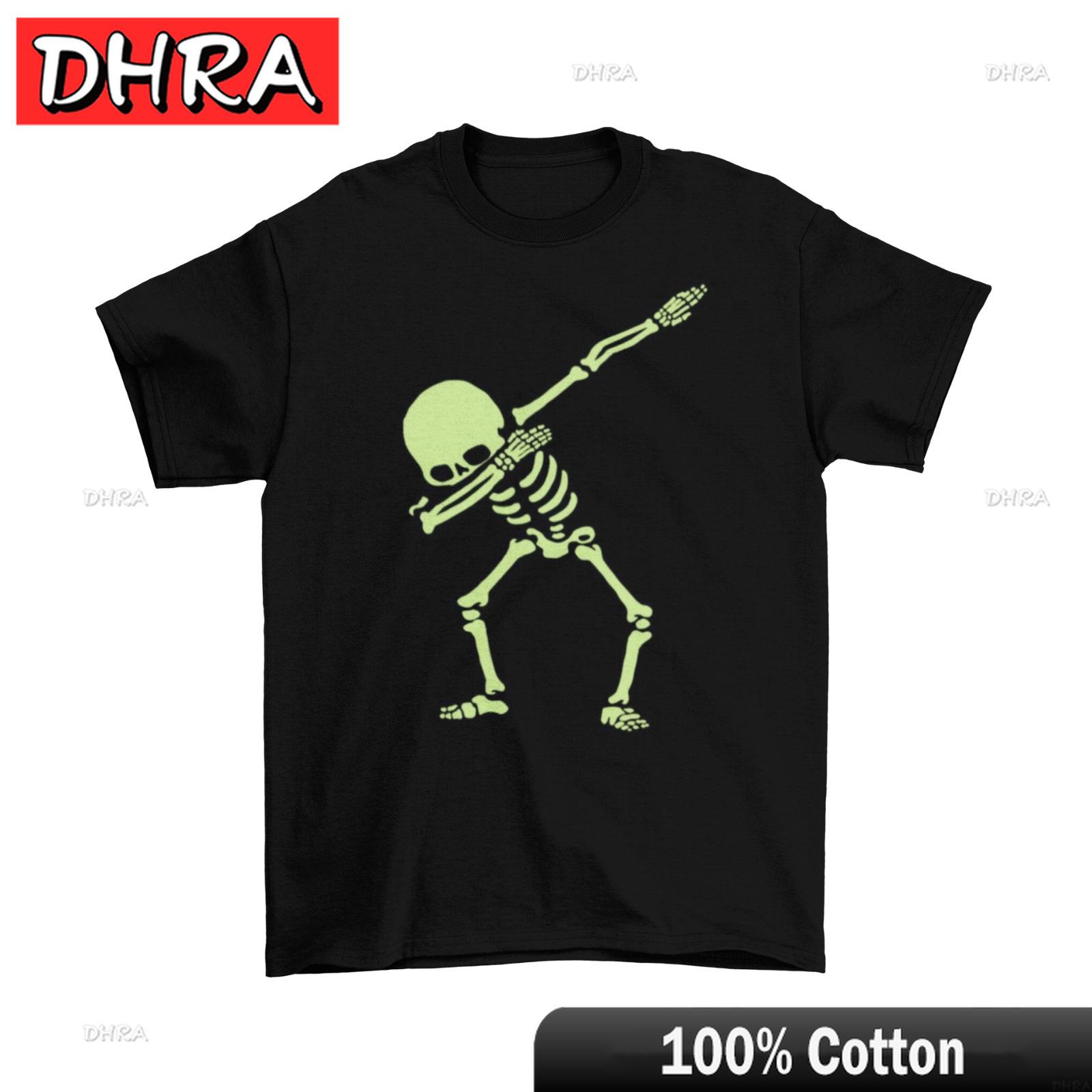 Dabbing Skeleton TShirt Unisex Funny Dab Hip Hop Skull Adult Halloween New Tshirts Bold Trendy Creative Tops Streetwear Vibe 4XL