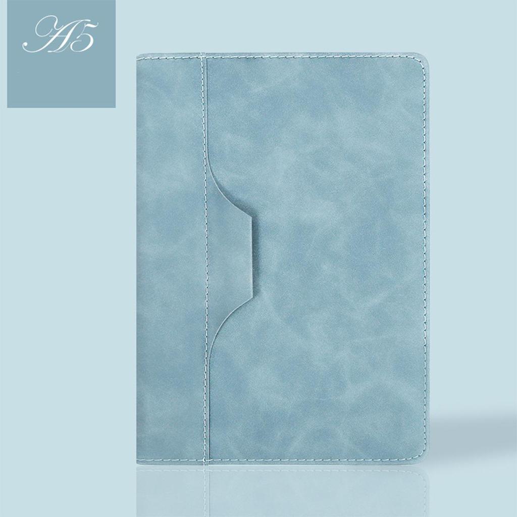 (Logo engraving possible) A5 leather student notebook, diary, work notebook, business meeting record book, subject notes, handbook