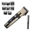 USB Hair Clipper LCD Waterproof 2200mAh Lithium Battery Hair Trimmer with 8pcs Guide Comb