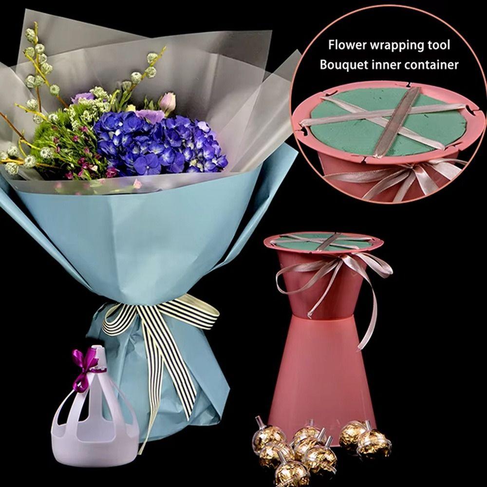 New Plastic Flower Packaging Liner Quick Flower Accessories Flower Bouquet Base DIY Bouquet Wrapping Mother's Day