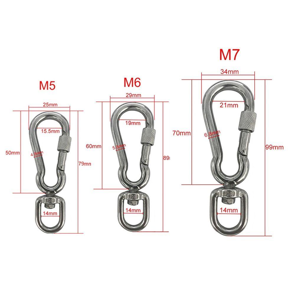 2Pcs 304 Stainless Steel Dog Leashes Clasp Multipurpose Pet Leash Buckle  for Dog Walking