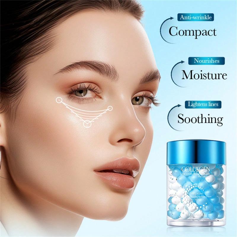 Kollagen-Anti-Falten-Augencreme reduziert feine Linien, beseitigt dunkle Augenringe und verleiht müden Augen wieder Glanz.