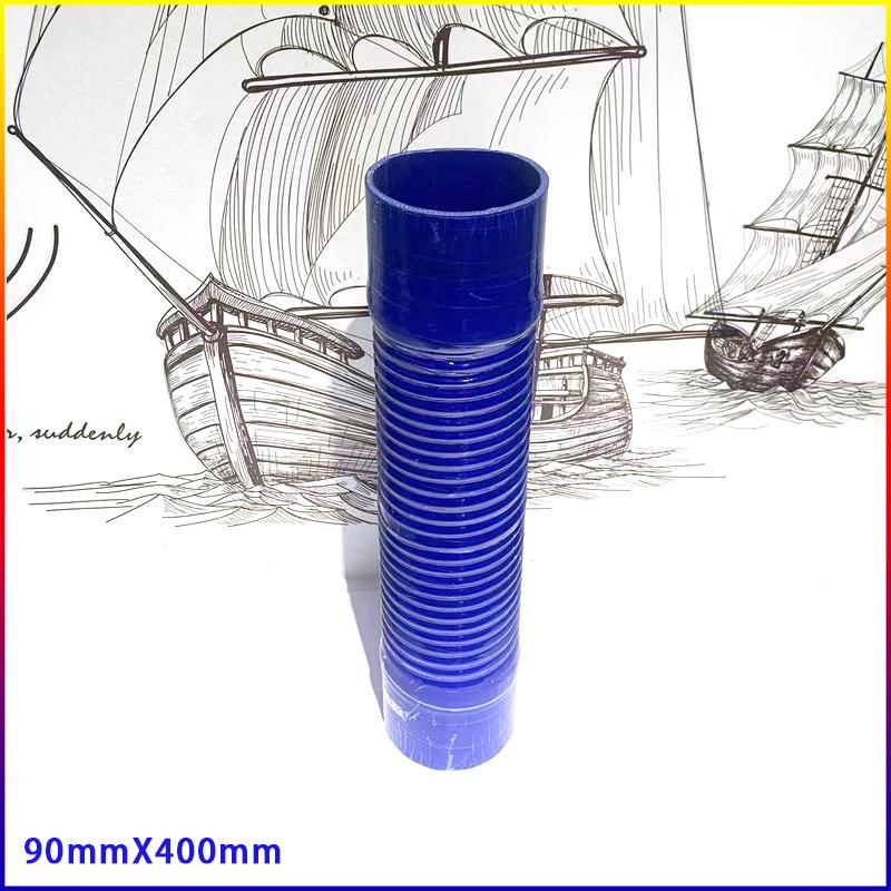 Blue Silicone Flexible Hose  ID30-100mm Length 400mm Air Intake Pipe Radiator Tube High Pressure Temperature R