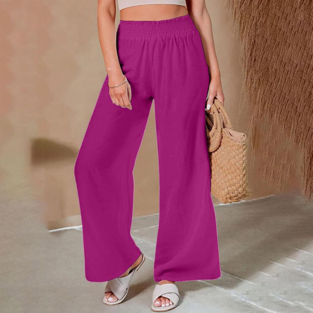 Women's Fashion Plus Size Women's Elastic Waist Casual Pants Sweatpants