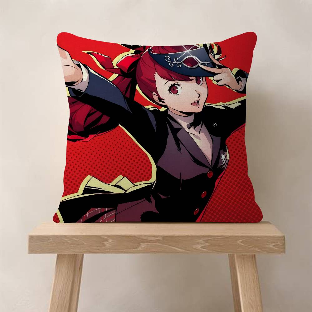 Game P-Persona 5 Cushion Cover Pillow Cover Decor Pillowcase Printed Cushion Case For Couch