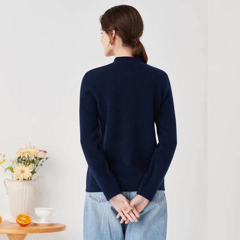 Zhaojun Women's Qipao Stand Collar Jacquard Cashmere Sweater