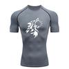 Men's Sports T-shirt Training Fitness Quick Dry Short Sleeve Jogging Compression High Elasticity Workout Shirt Running Breathable Slim Fit Top