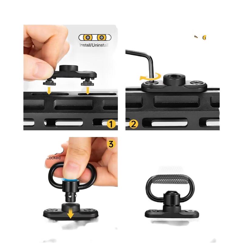 Mling Detachable Swivel Shoulder Strap with Q-Buckle & Base