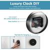 Mintime Large Wall Clock 3D Clock Hands with Clock Mechanism & Wall Sticker Wall Decorations for Livingroom House Office