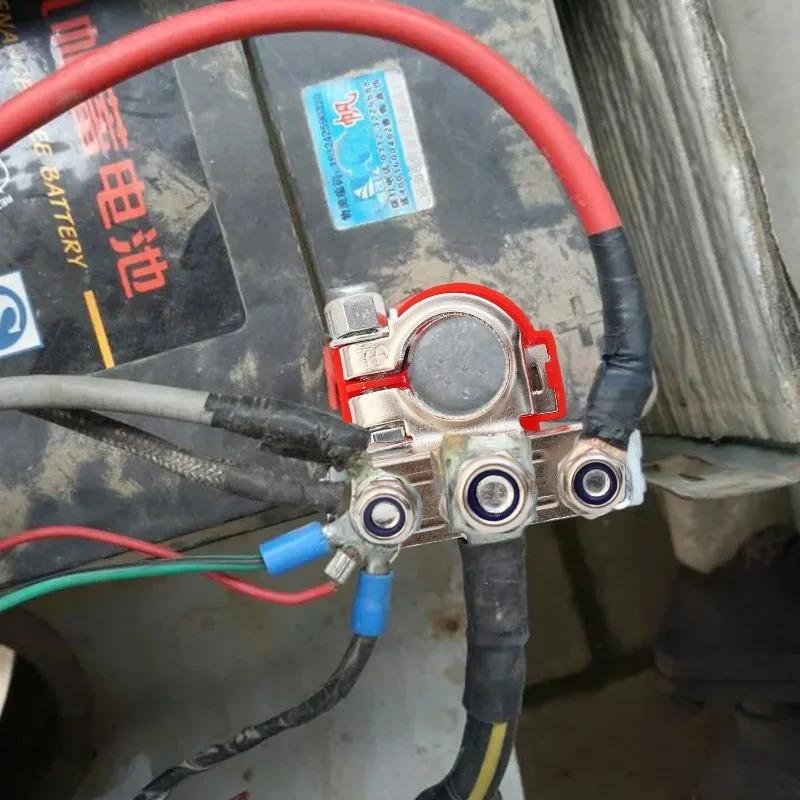 12V-24V Automotive Car Top Post Battery Terminals Wire Cable Clamp Terminal Connectors Car Accessories 2pcs/set