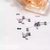 Angel Wing Heart Shape Earrings Stainless Steel Body Jewelry Ear Studs For Casual Or Formal Occasions