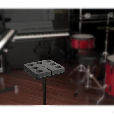Multi Holder Square Tray Attachment Easy Installation Cable Hanger Organizer for Djs Mic Stand Holds