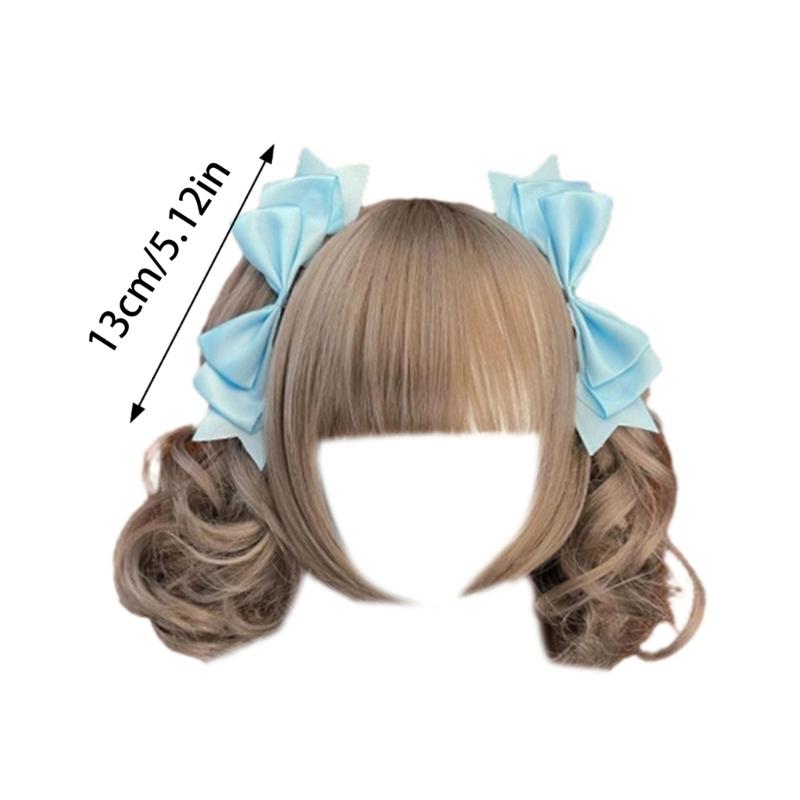 1 Paar süße Haarspange mit 3D-Schleife Haarspange Haarnadel Weiblich Dienstmädchen Cosplay Modisches und Einzigartiges Haaraccessoire