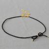 Japanese and Korean niche simple and delicate black pointed crystal bow handmade beaded elegant temperament short necklace choker