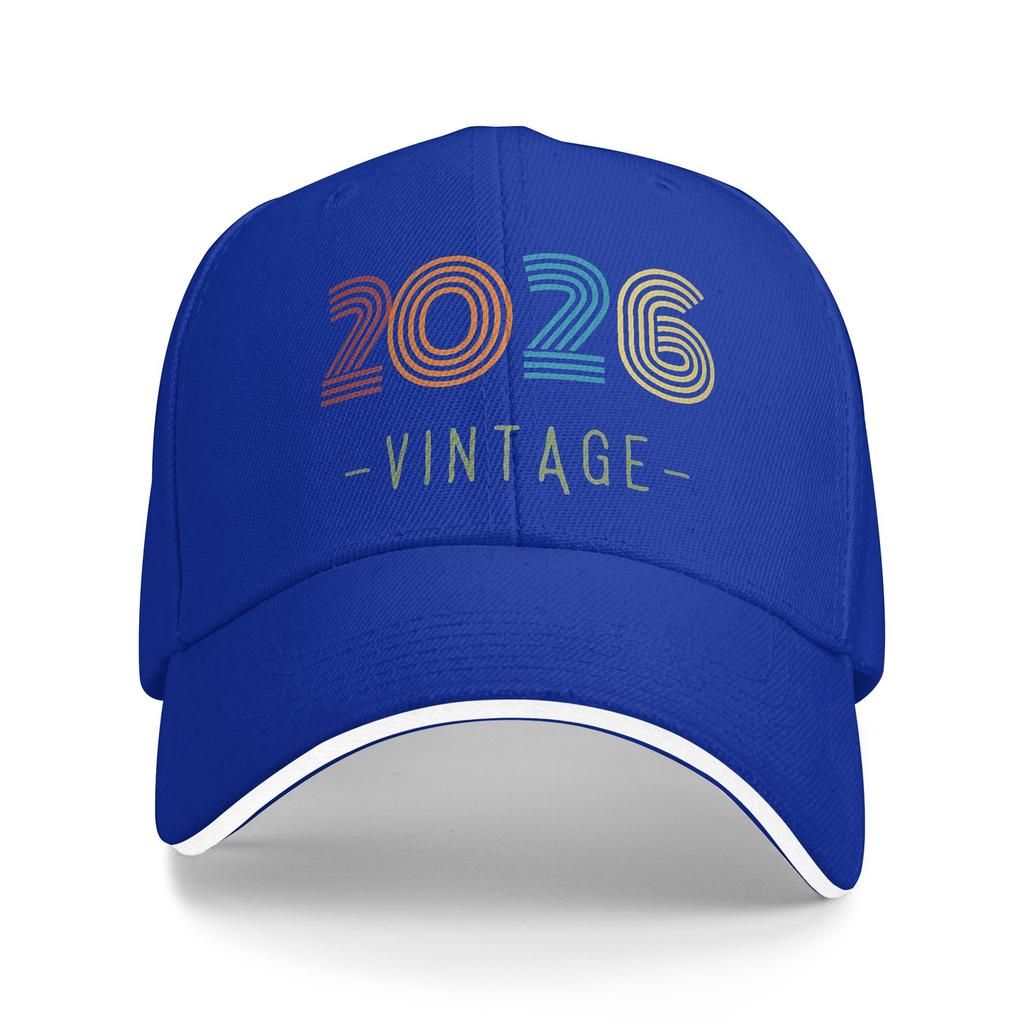 WoUnisex Unisex Vintage 2026 Neon Retro Outdoor Hat Spring Born In 2026 Adjustable Baseball Caps Baseball Cap Hip Hop Golf Sunshade
