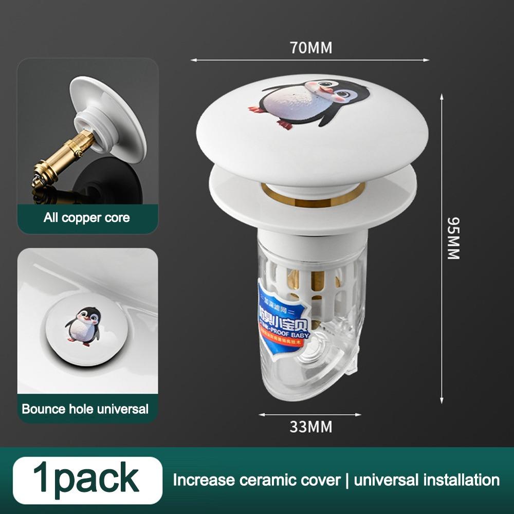 

Функция защиты от засоров Пружинный сливной клапан Защита от засоров Волосоуловитель для умывальника 34-40 мм C-Copper Core