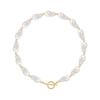 Exaggerated Personality Baroque Imitation Pearl Necklace Choker Collarbone Chain Ot Buckle Neck Chain Decorative Collar