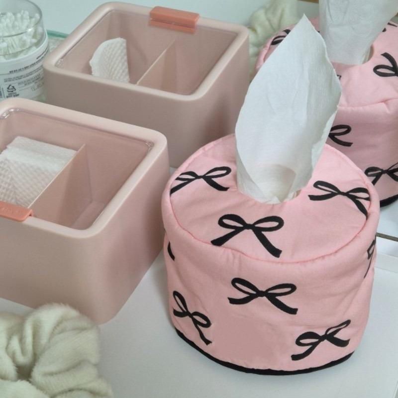 1pcs Bowknot Tissue Paper Storage Box Roll Paper Tissue Case Holder Car NapkinTissue Box Living Room Table Decor Home Organizer