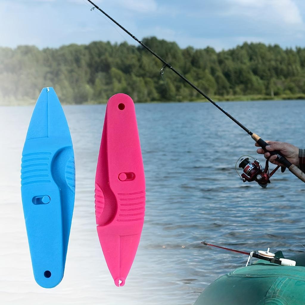 2 Pieces Earthworm Holder Knife Mini Red Worm Holder Earthworm Tool 11.5cm 17g Plastic Clip