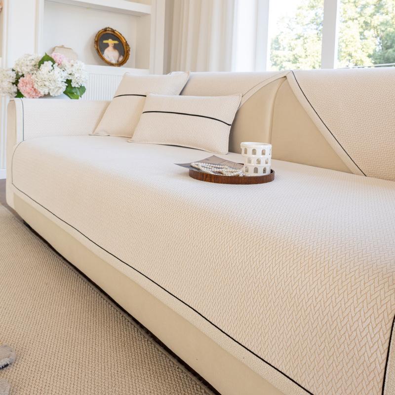 

New Sofa Cushion Four-Season Universal Non-Slip Seat Cushion Chenier Light Luxury High-End Small Fragrant Wind Cover Cover Cloth 70*70cm