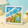 Wood Material 3D Ocean Scenery Painting Multicolor Photo Wood Frame DIY Photo Frame  Craft Projects