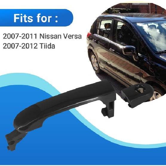 Door Handle with Keyhole Fits for 2007-2011 Versa 2007-2012 Tiida Black