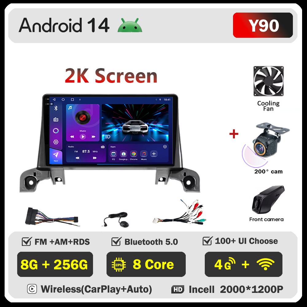 Car Radio Android 14 For Peugeot5008 4008 3008 2017-2020 Intelligent Car Systems Touch Screen GPS Navigation No 2din DVD  RDS