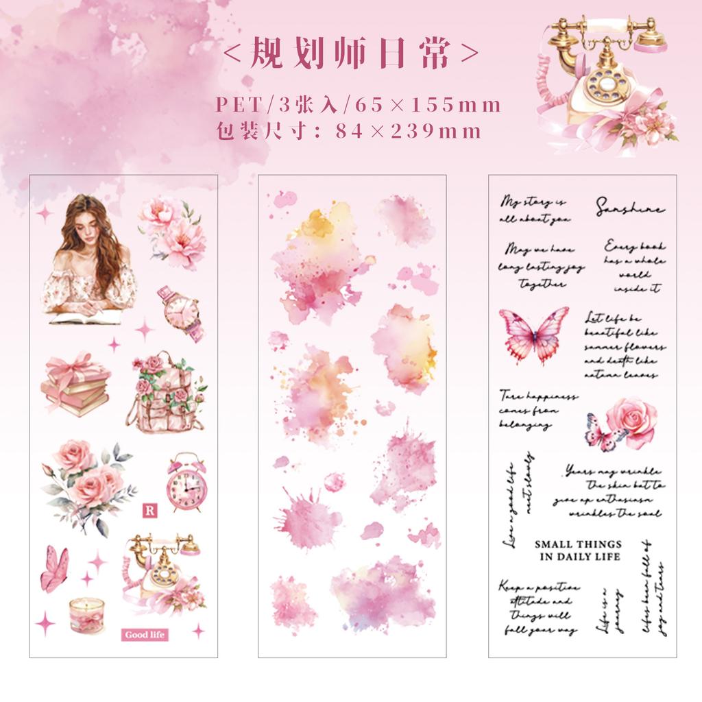 3pcs/lot Kawaii Stationery Stickers Life Palette Diary Planner Decorative Mobile Stickers Scrapbooking DIY Craft Stickers