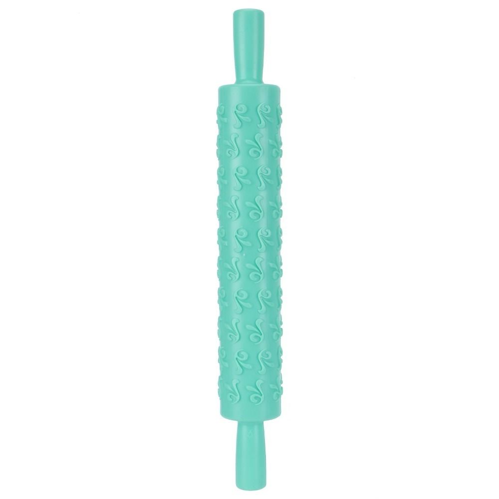 PP Pattern Rolling Pin Non-Stick Cookie Rolling Pin Patterned Embossing Rolling Pin Cookie Dough