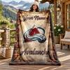 Colorado Avalanche Benutzerdefinierter Name Flanelldecke Personalisierte Weiche Warme Plüschdecke Personalisierte Geschenkidee für Familie Freunde