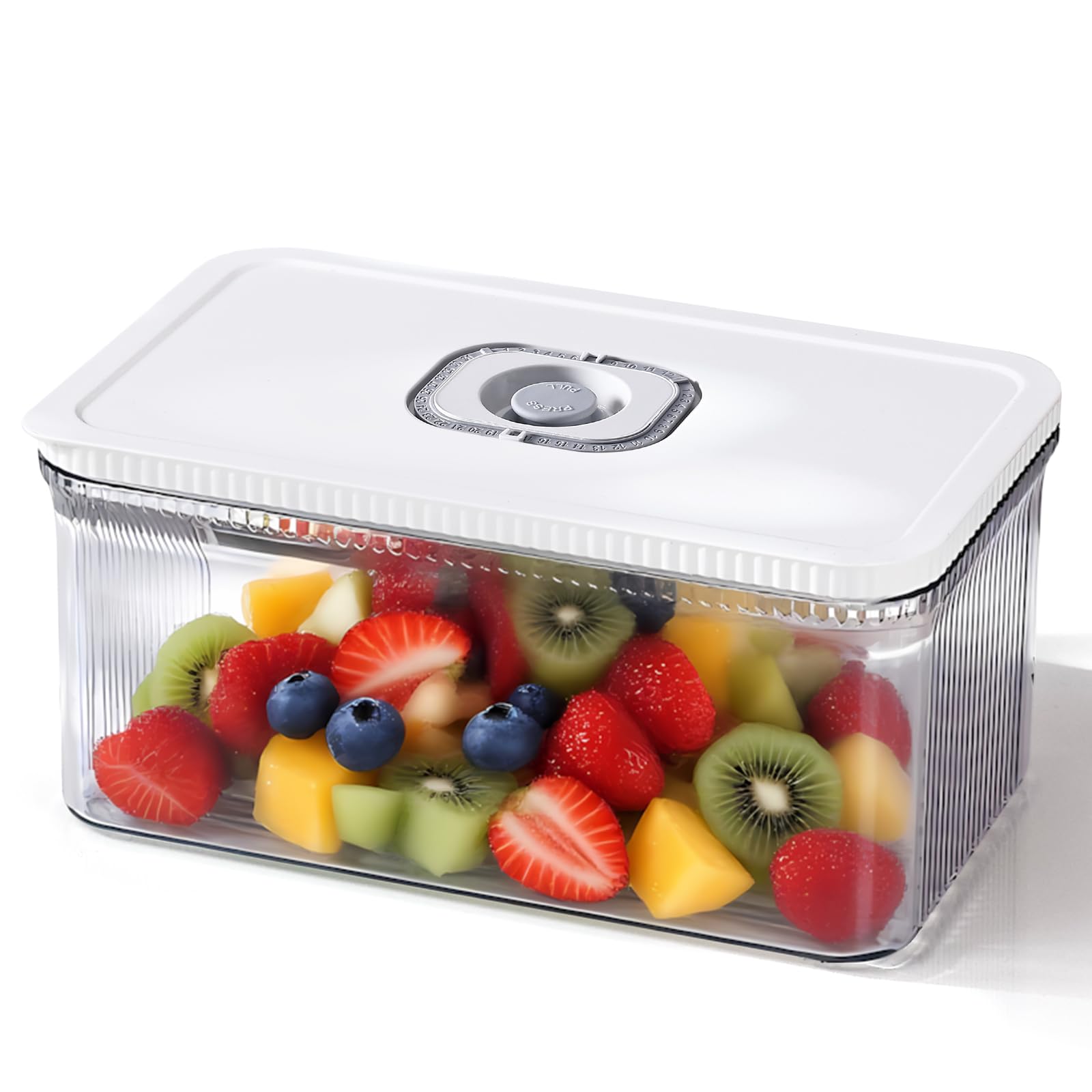 Packlyx Vacuum Storage Large ABS High Vacuum Date Keeps Food Perfect for and Pet Food Container, Tupperware, Capacity, 4L, Food-Grade Material,