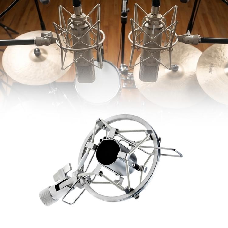 Metal Recording Studio Clip Microphone Stand Shock Mount Aluminum Microphone Suspension Holder Accessories