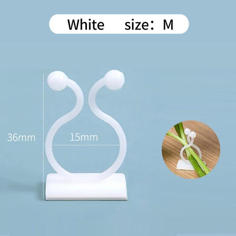 

5-50 шт. зажимы для крепления растений на стене для скалолазания, фиксатор для ротангового зажима, самоклеящаяся пряжка для лозы, крючок, невидимый зажим для связывания лозы 10 PCS