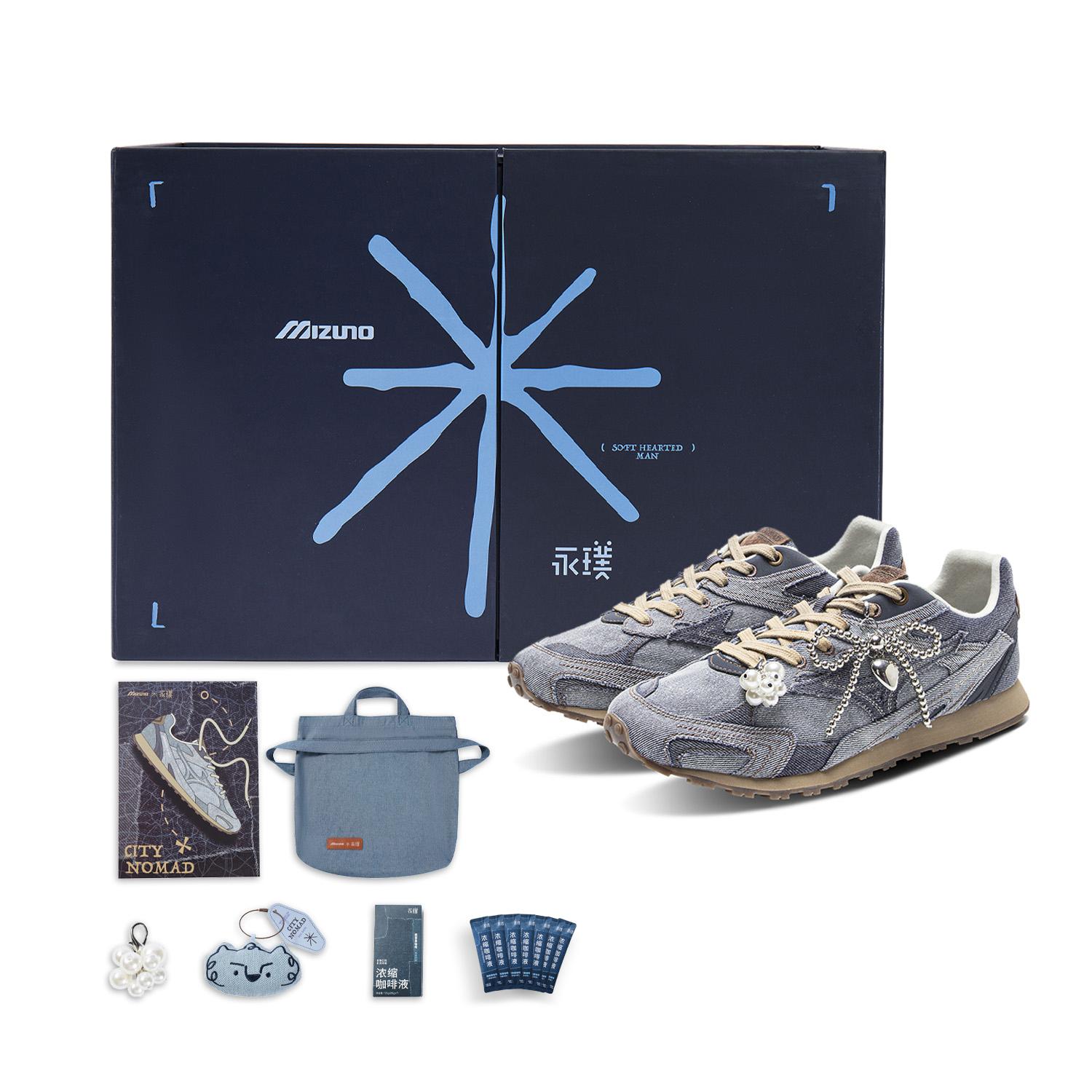 

Yongpu x Mizuno LG 60S Низькі Повсякденні Кросівки Унісекс Денім Синій D1GH242109 36