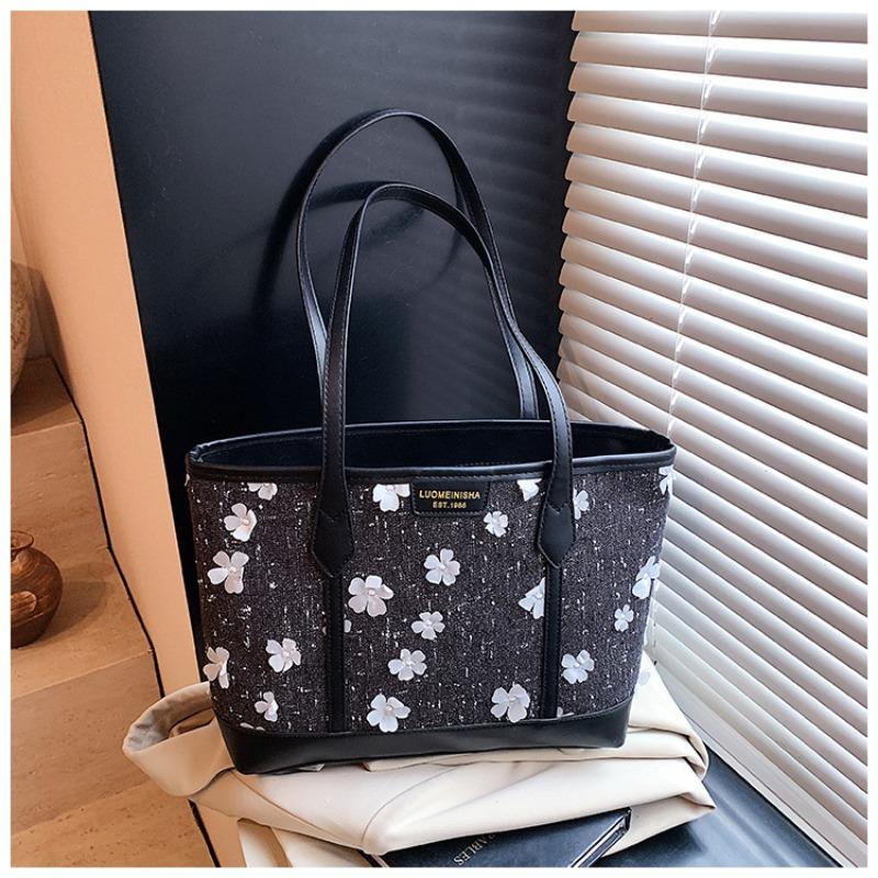 

Женская сумка-тоут большой вместимости, новая летняя универсальная повседневная наплечная сумка, сумка для студенток чёрный