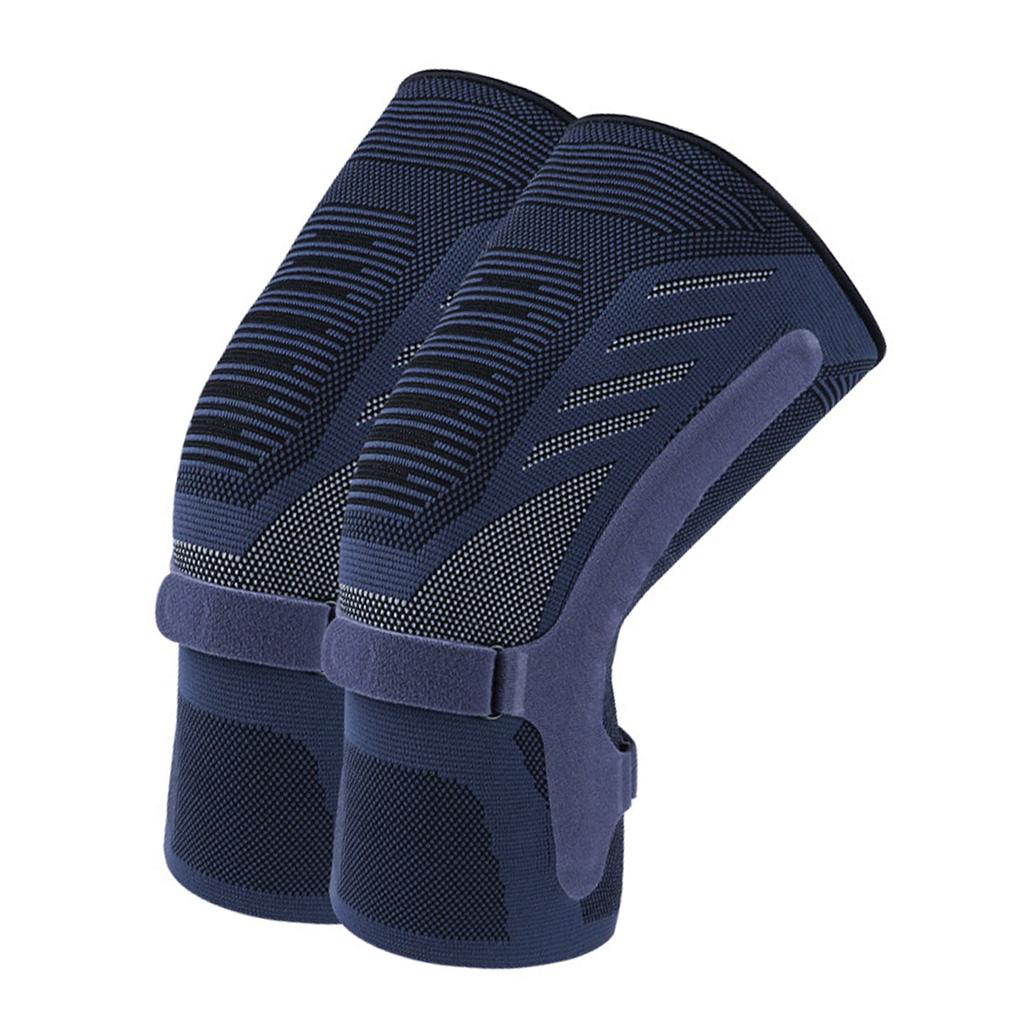 Compression Knee Brace Sleeves Breathable Knit Non-Slip Knee Support with Double-sided Spring Stabilizers