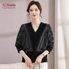 YUZHAOLIN Women's Spring V-Neck Knit Sweater