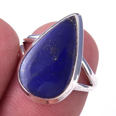 Natural Lapis Lazuli Gemstone Handmade 925 Solid Sterling Silver Ring S.6 N8c04