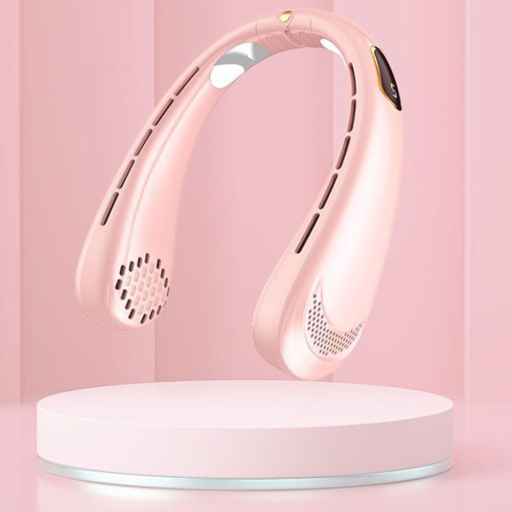 

Can Be Put Into Bag Game Room Practical Usb Charging Practical Strong Wind Power Usb Charging Hanging Neck Fan рожевий