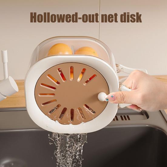 2Pcs 2-in-1 Drain And Preservation Basket Fruit Bowl Vegetable Washing And Draining Basket Fruit Basket with Strainer Lid Foldable Handle for Kitchen