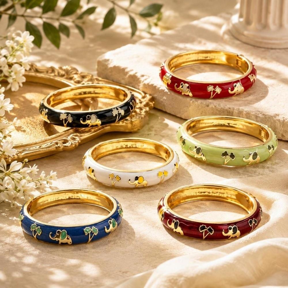 Colorful Butterfly Crystal Bracelet Enamel Girl's Hand Bracelet Children Flower Bangle Birthday