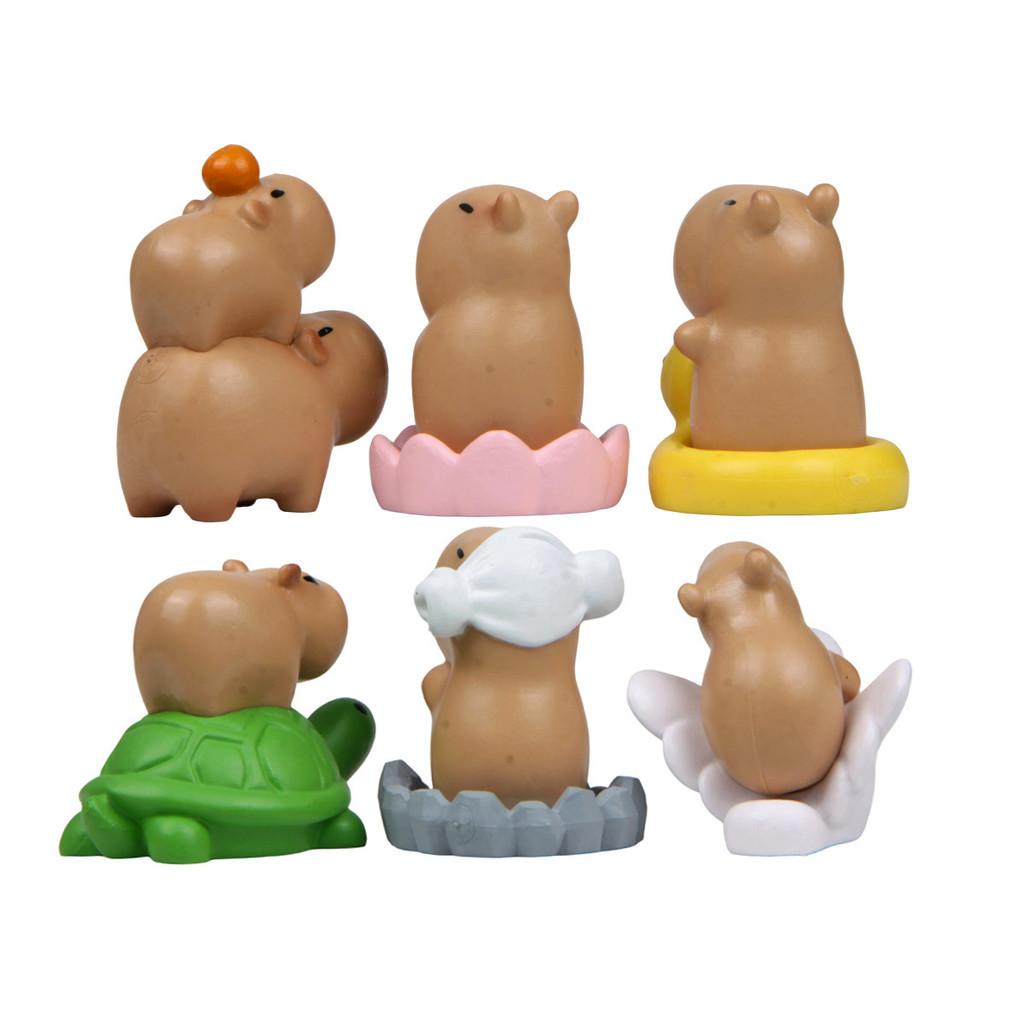 Capybara Creative Micro Garden Figurine Pvc With Turtle Goose Duck Design For Home Decor And Gift Exchange