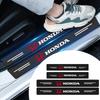 AAAMB1 4PCS Carbon Fiber Auto Door Threshold Waterproof Stickers For Civic Odyssey Vezel Accord Pilot Fit XRV CRV HRV Dio