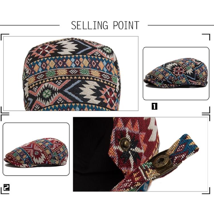Elegant Embroidered Beret Hat Stylish Unisex Accessory Comfortable Wear For Outdoor Adventures And Social Gatherings