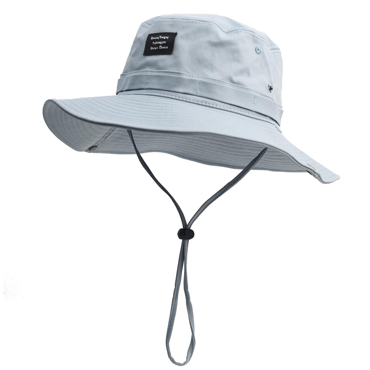 

Contrast Vintage Fisherman Hat for Men and Women Summer Outdoor Camping Mountaineering Hat Large Brim Sun Hat небо синє кольору