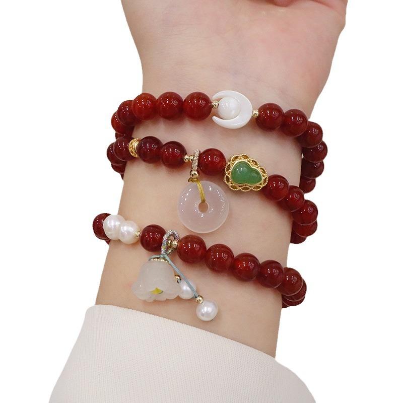 Natural Agate Bracelet Jewelry Retrofashion Women Daily Jewelry Gift